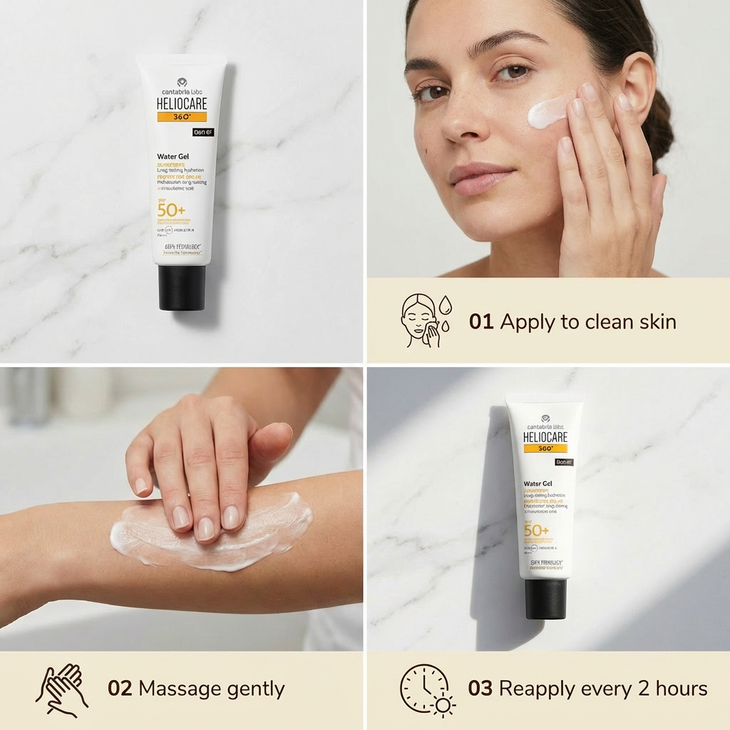 Heliocare 360 Water gel sunscreen protector solar SPF 50+ PA++++ 50ml