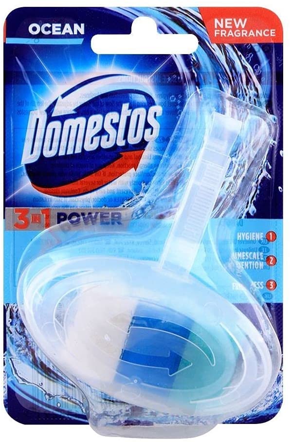 Domestos Toilet Rim Block 3 in 1 Ocean Bathroom Cleaning Limescale Freshen Scent