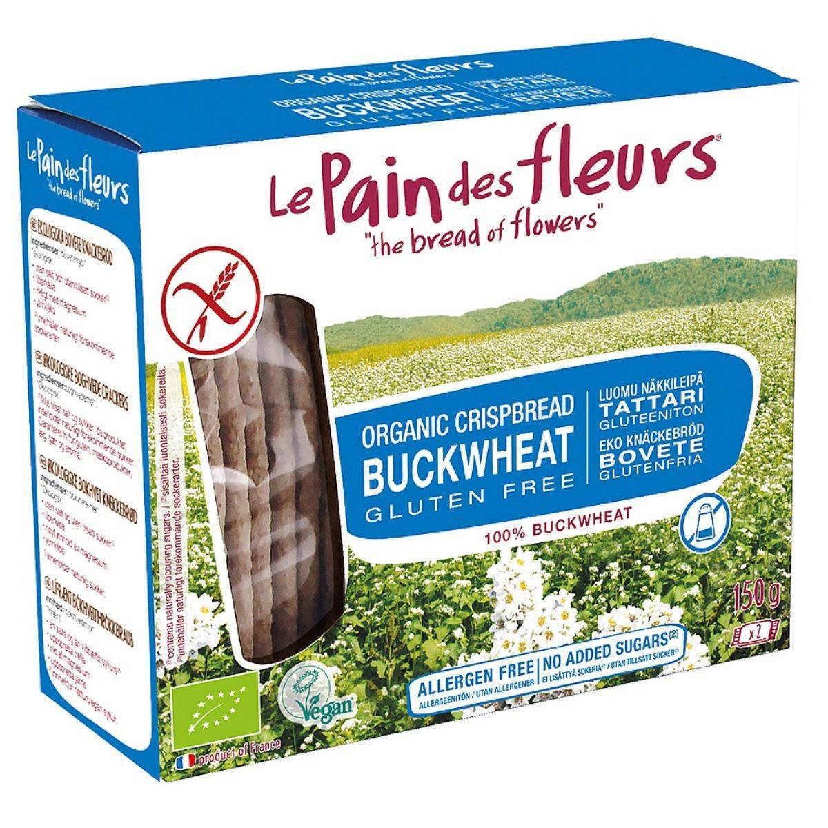 Le Pain Des/Fl Organic & Gf Buckwheat Crispbread - Nas 150g x 6