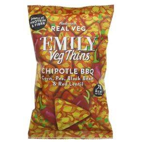 Emily Crisps Chipotle Bbq Veg Thins 80g x 8