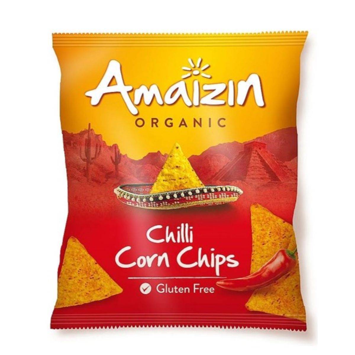 Amaizin Chilli Corn Chips - Organic 75g x 16