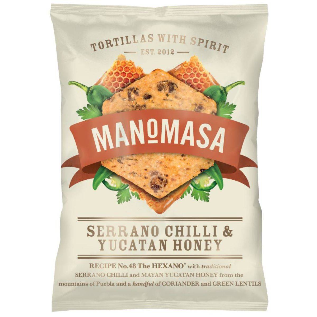 Manomasa Serrano Chilli & Yucatan Tortilla Chips 160g x 12