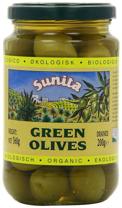 Sunita Organic Green Olives 360g x 6