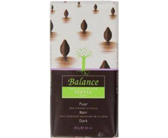 BALANCE DARK CHOCOLATE BAR STEVIA SWEETENED 85G X 12