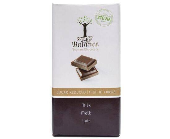 BALANCE MILK CHOCOLATE BAR STEVIA SWEETENED 85G X 12