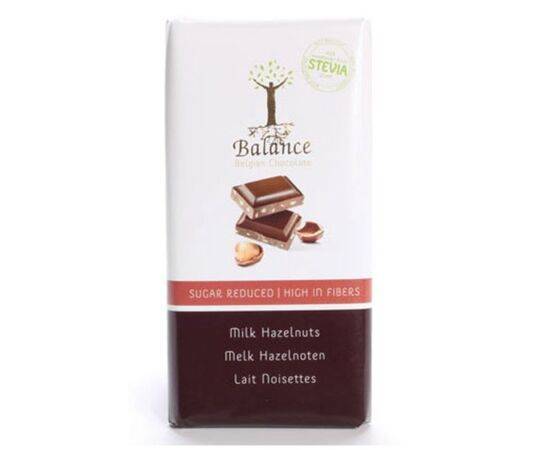 BALANCE MILK CHOCOLATE HAZELNUT BAR STEVIA SWEETENED 85G X 12
