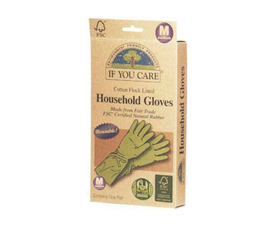 If You Care Medium Latex Household Gloves [1 Pair x 12] If You Care