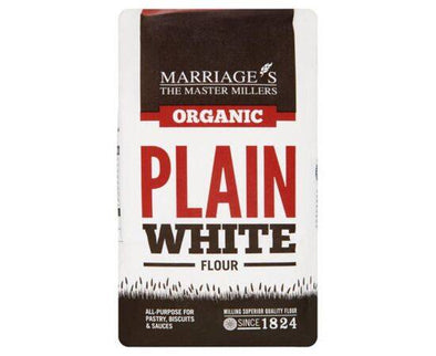 Marriages Organic Plain White Flour [1kg x 6] Marriages
