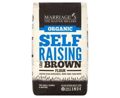 Marriages Organic Light Brown SR Flour [1kg x 6] Marriages