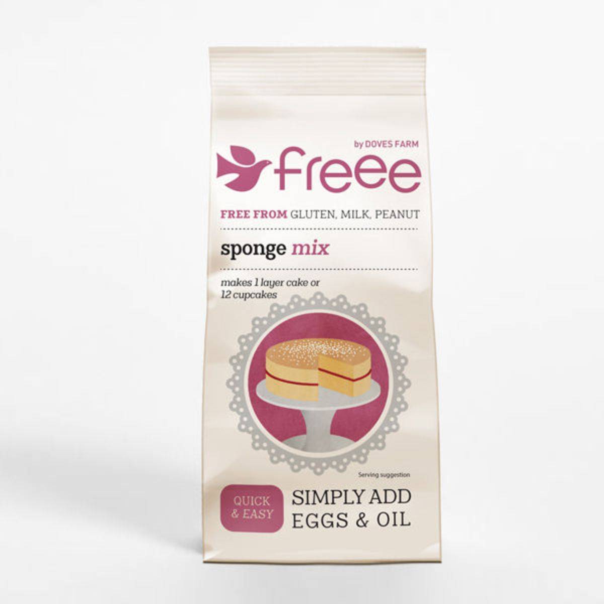 Doves Farm Freee Gluten Free Plain Sponge Mix 350g x 5