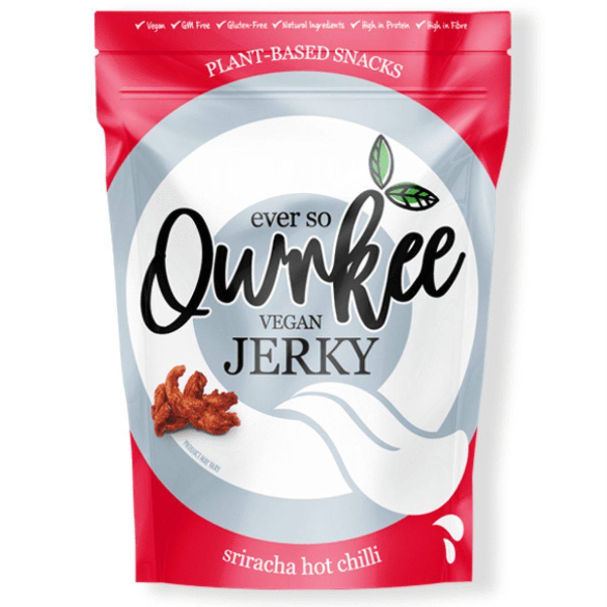 Qwrkee Vegan Jerky - Sriracha Hot Chilli 70g x 8