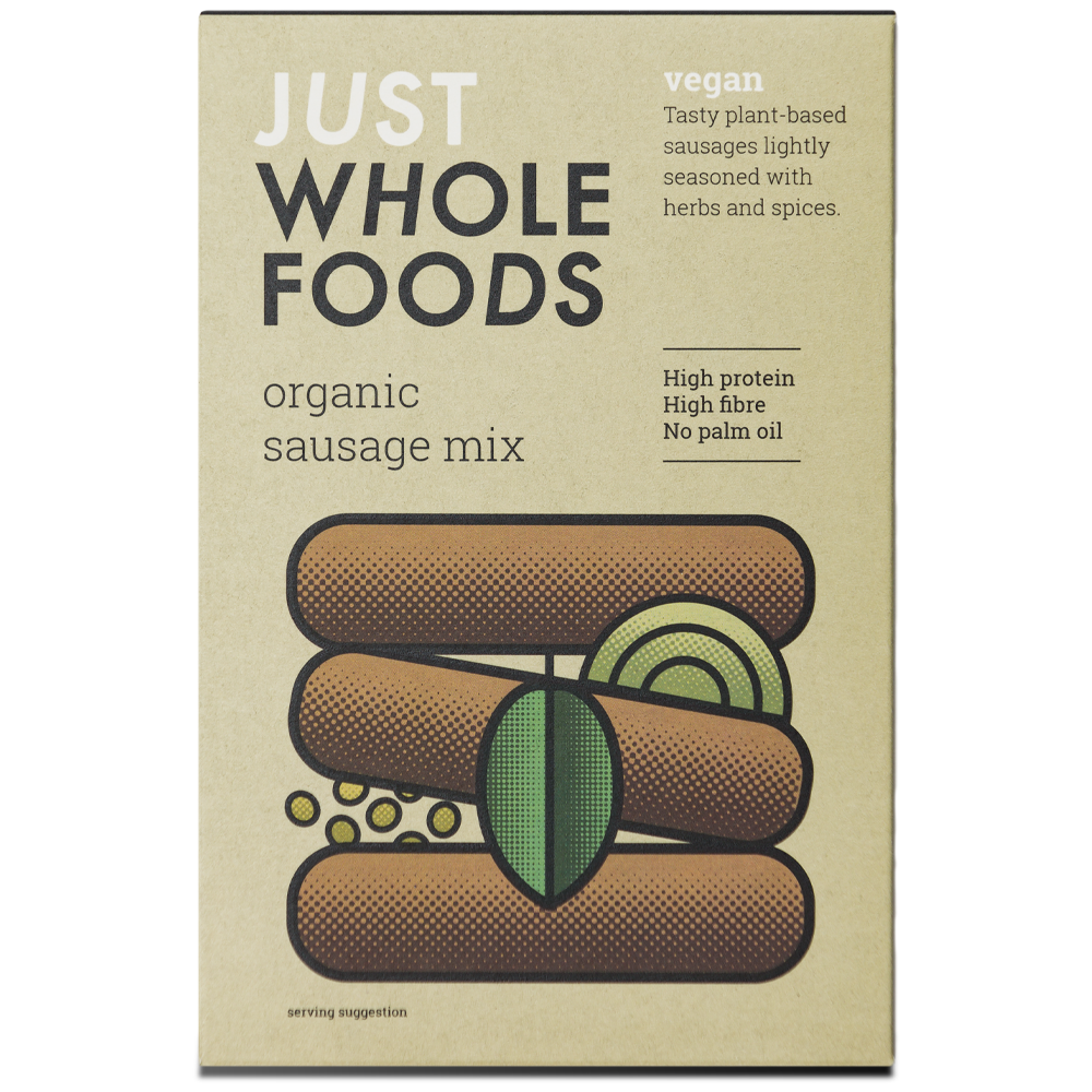 Just Wholefoods Organic Vegan Sausage Mix 125g x 6