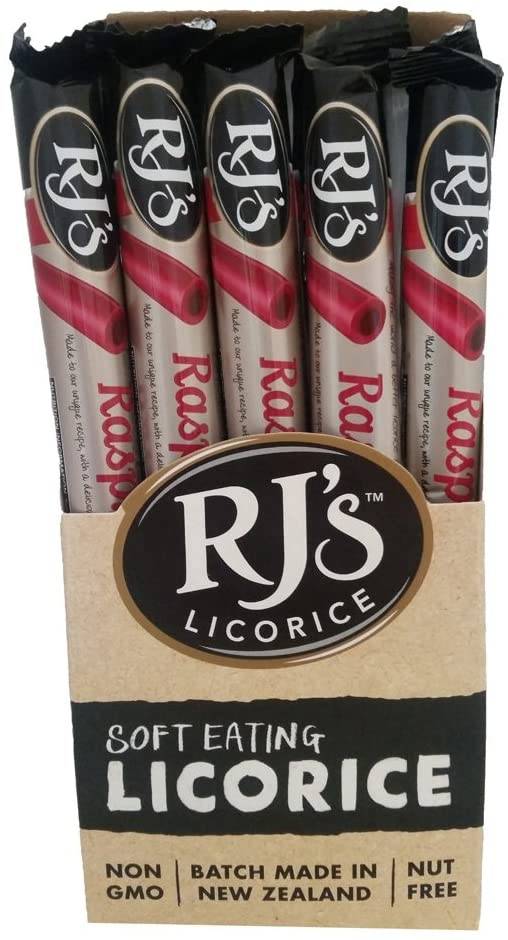 RJ's Licorice Soft Eating Raspberry Log 40g x 25