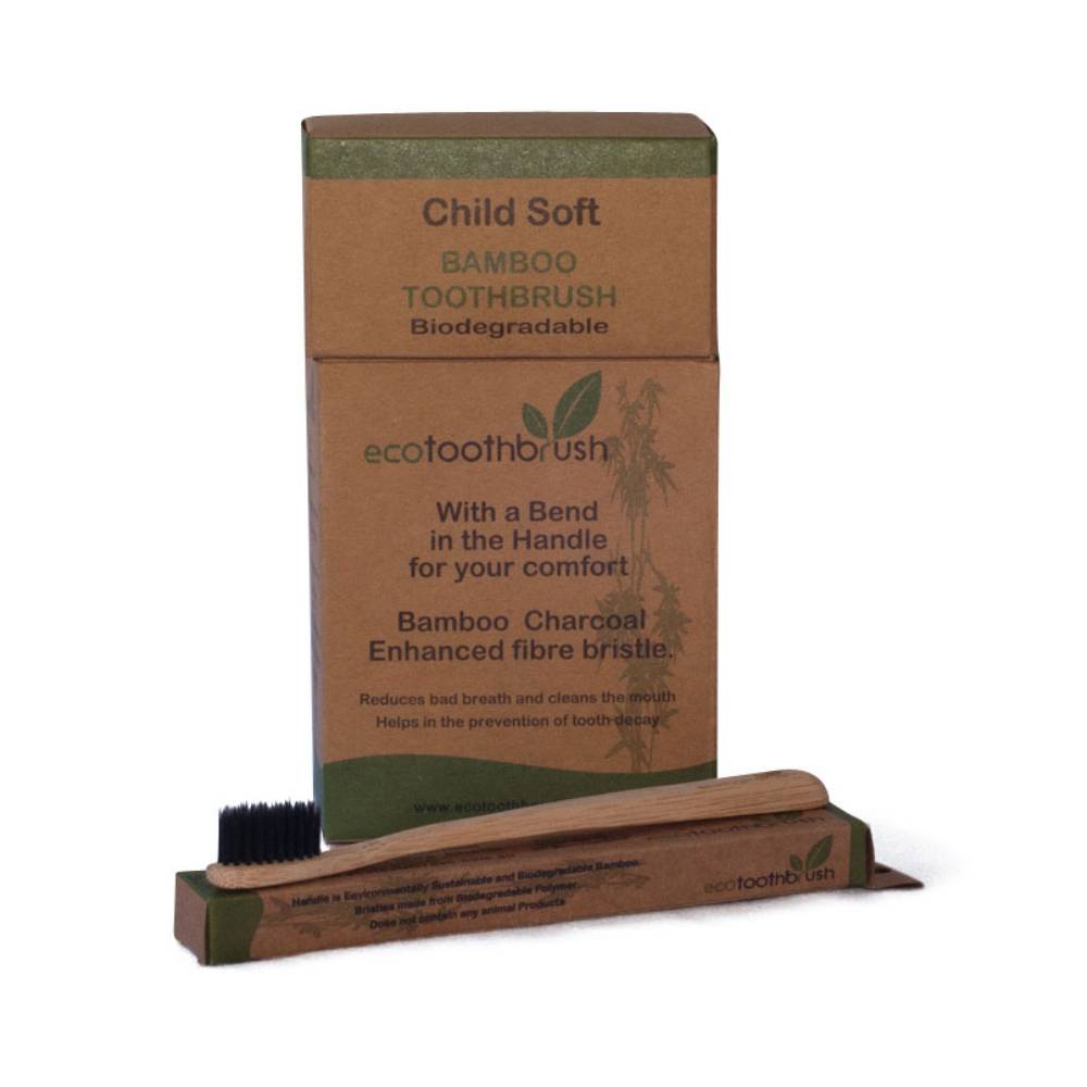 12 x Eco Toothbrush Charcoal - Childs Single