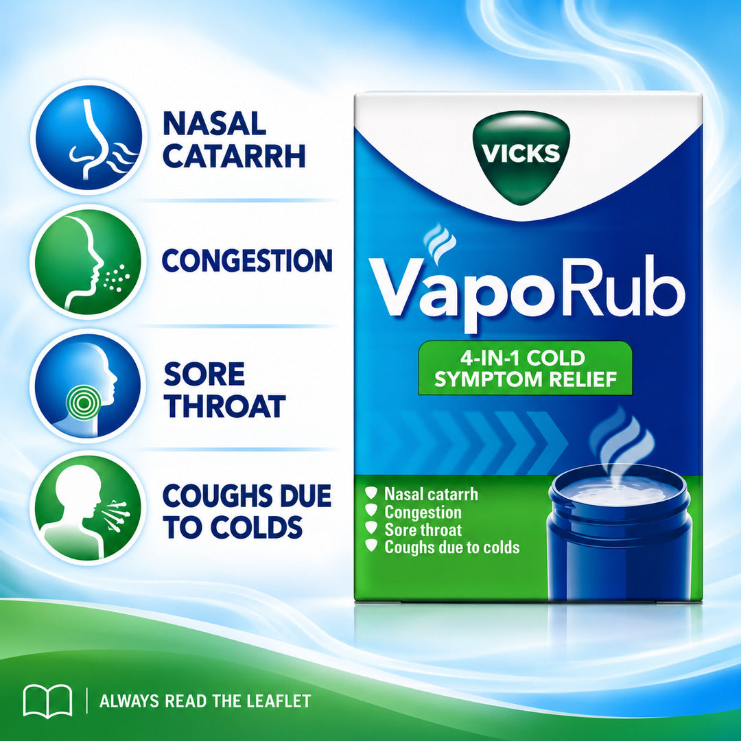Vicks VapoRub 4In1 Cold Symptom Relief Jar 100g