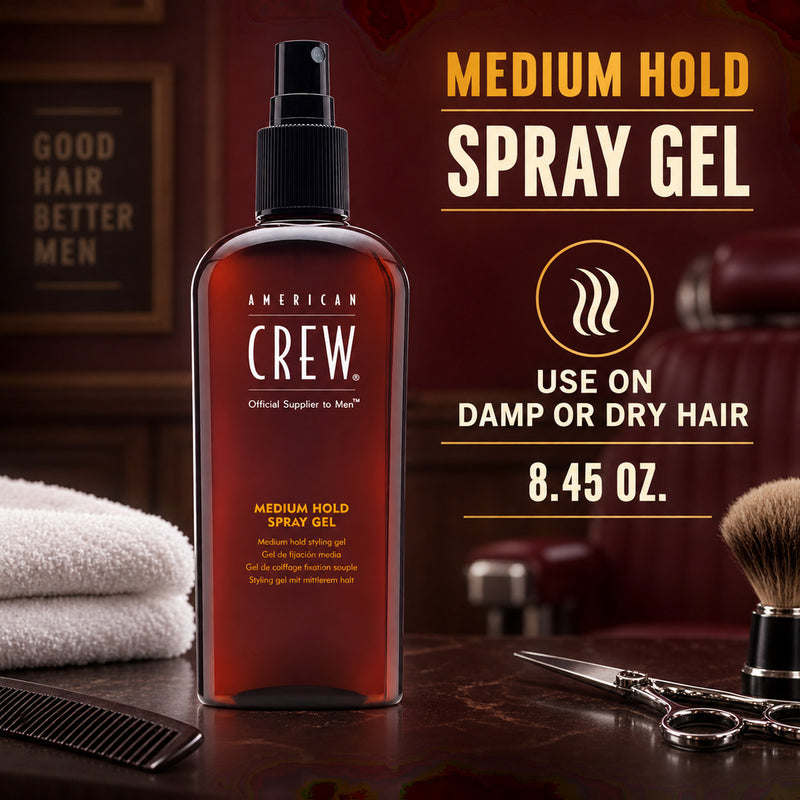 American Crew Spray Gel Medium Hold For Men 8.45 Oz