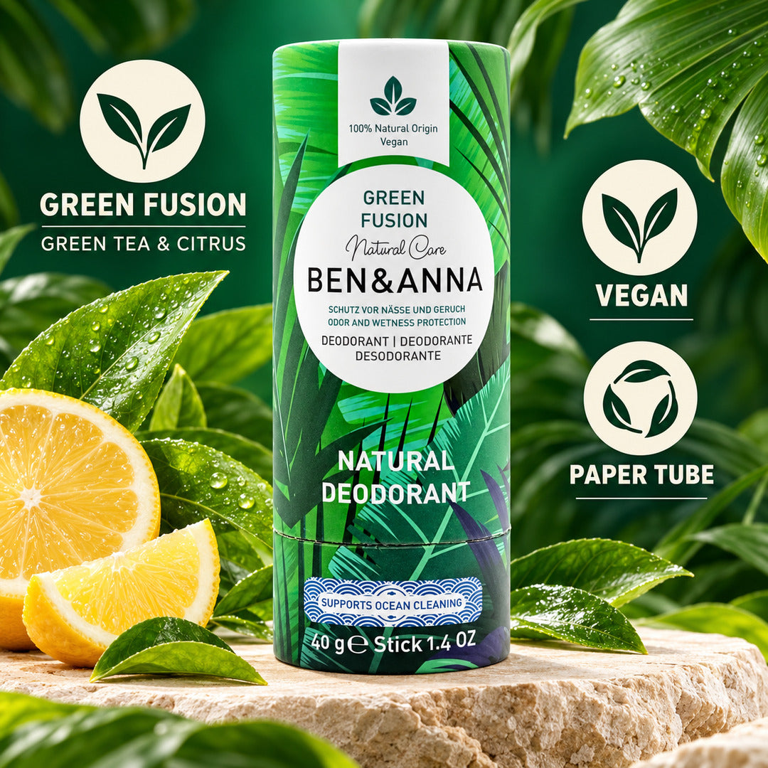 Ben & Anna Green Fusion Natural Deodorant Paper Tube, 40g