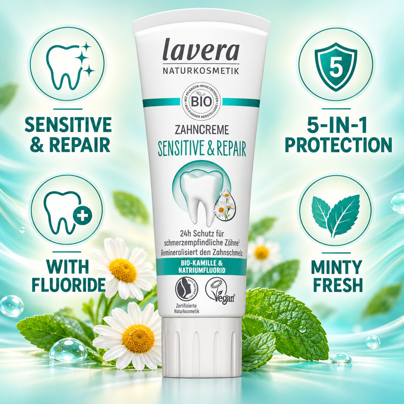 Lavera Sensitive & Repair Toothpaste with Floride 75ml