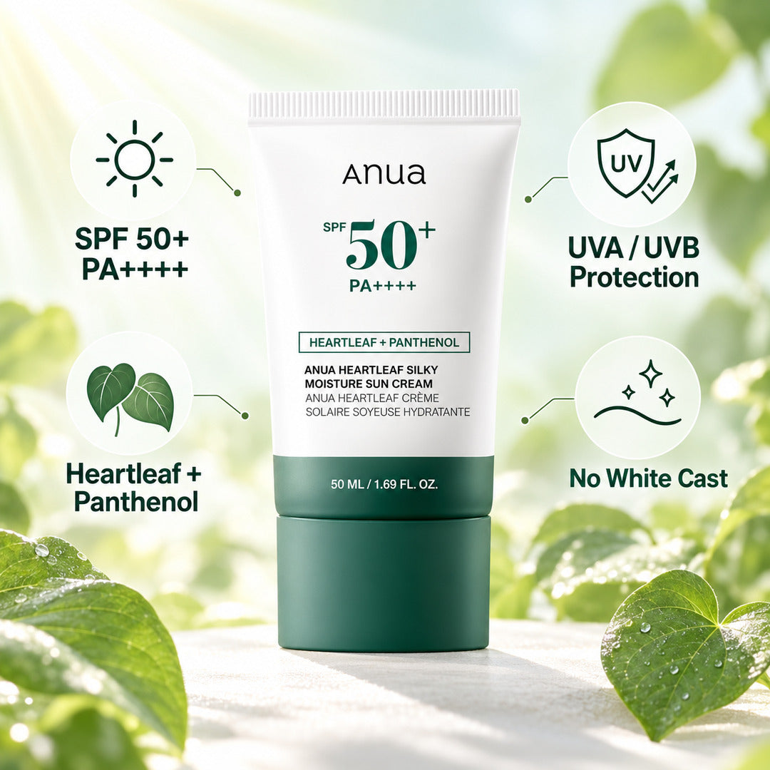 Anua Heartleaf Silky Moisture Sun Cream SPF 50+ PA++++ 50 ml
