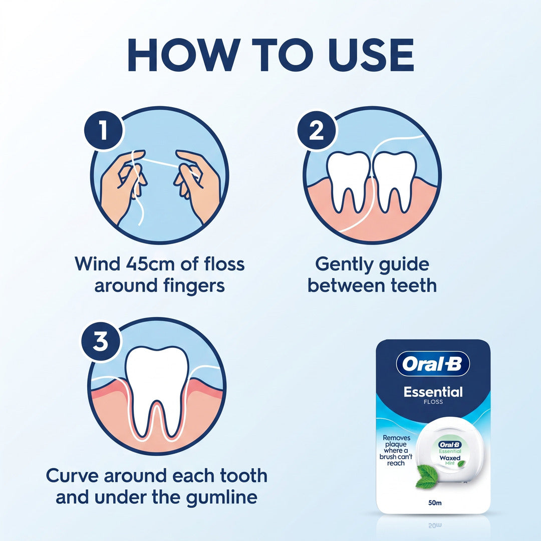 Oral-B Essential Floss Mint Waxed 50m