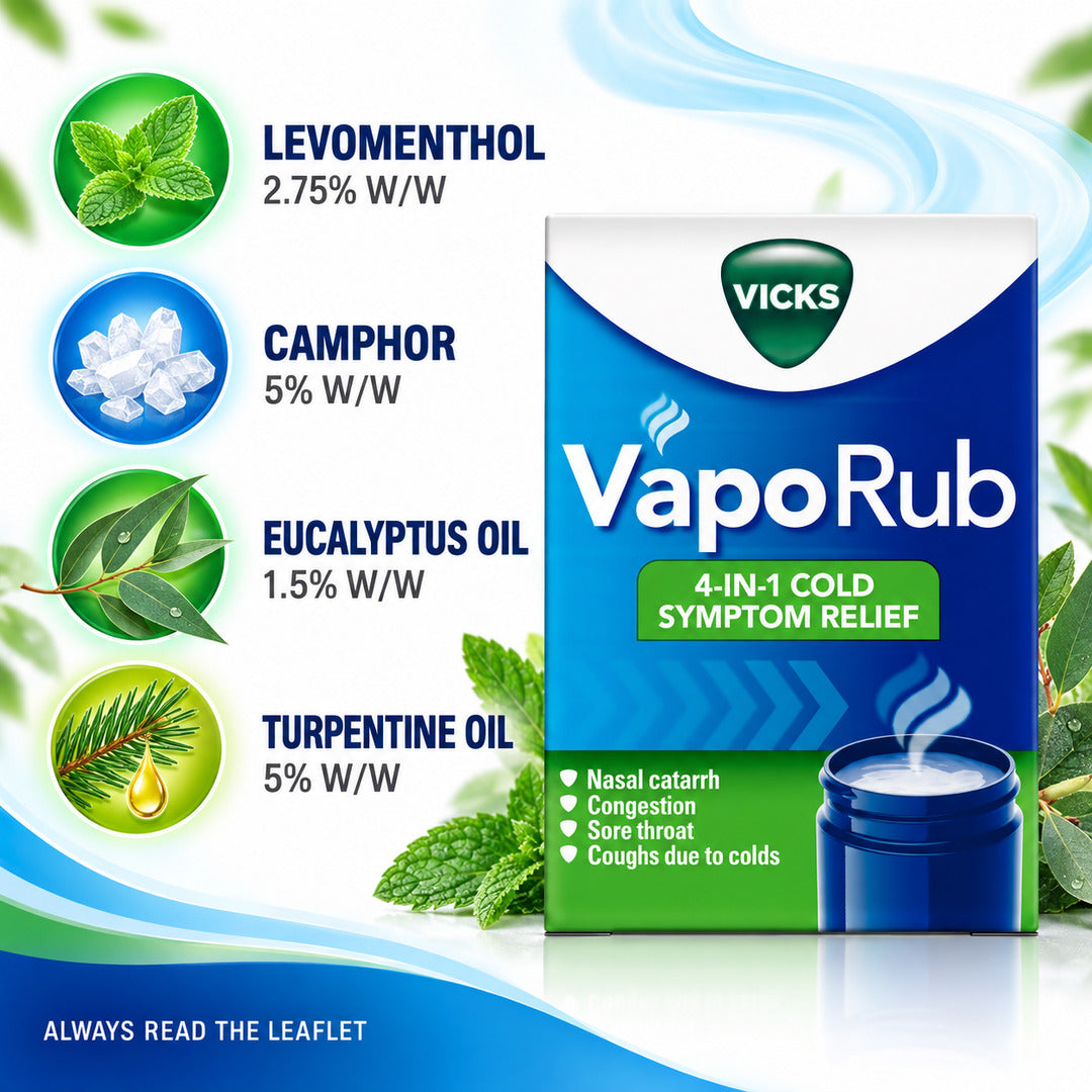 Vicks VapoRub 4In1 Cold Symptom Relief Jar 100g
