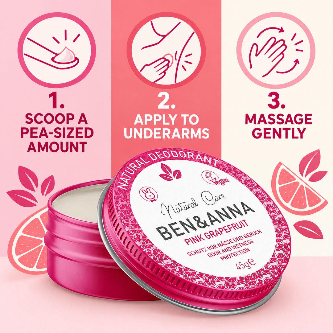 Ben & Anna Pink Grapefruit Natural Soda Deodorant Tin 45g