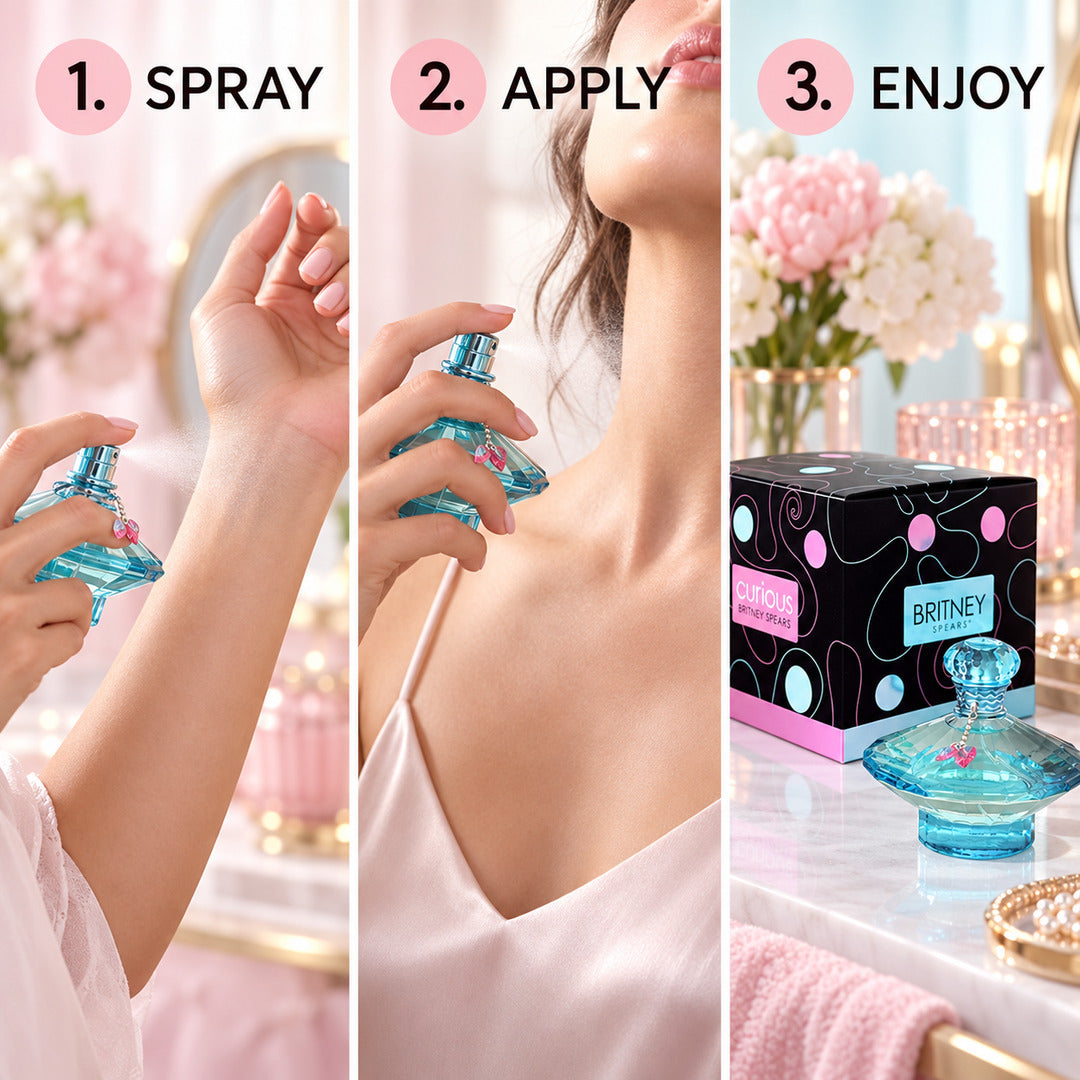 Britney Spears Curious - how to use: spray, apply, enjoy