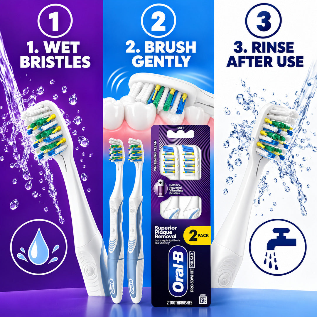 ORAL-B PRO-3DWHITE Pulsar Battery-Powered Toothbrush