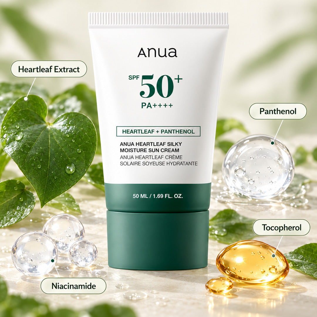 Anua Heartleaf Silky Moisture Sun Cream SPF 50+ PA++++ 50 ml