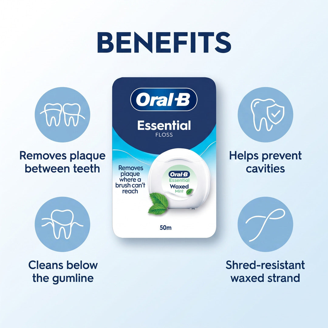 Oral-B Essential Floss Mint Waxed 50m