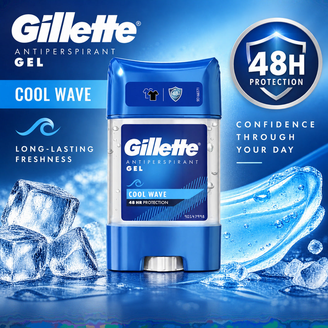 Gillette Cool Wave Antiperspirant Clear Gel For Men 70ml