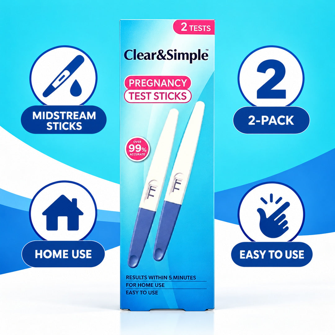 Clear And Simple Pregnancy Test Stick Midstream double