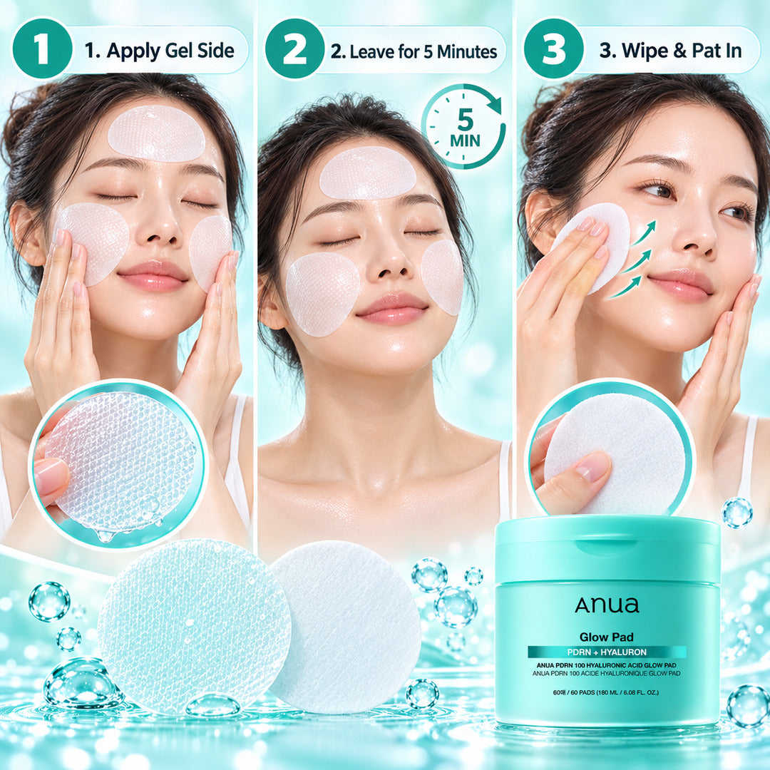 Anua PDRN 100 Hyaluronic Acid Glow Pad 180ml (60 pcs)