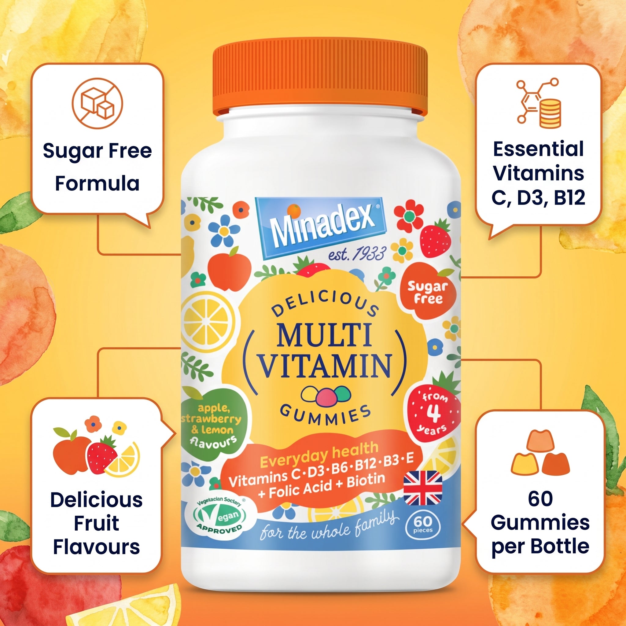 Minadex Multivitamin 60 Gummies
