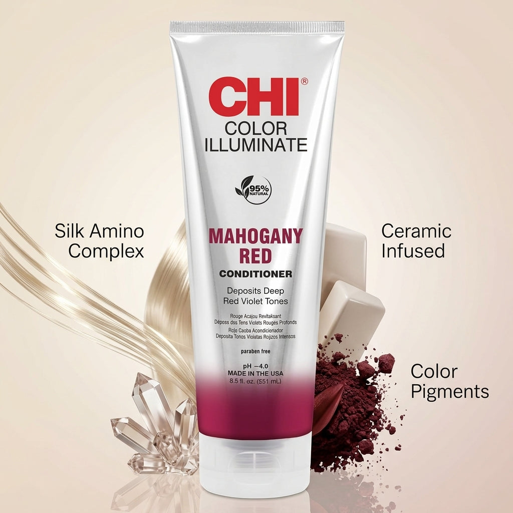 CHI COLOR ILLUMINATE CONDITIONER - MAHOGANY RED 251ML