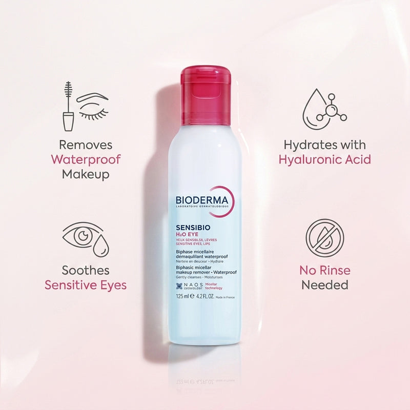 Bioderma Sensibio H2O Eye Biphasic Micellar Waterproof Makeup Remover 125ml