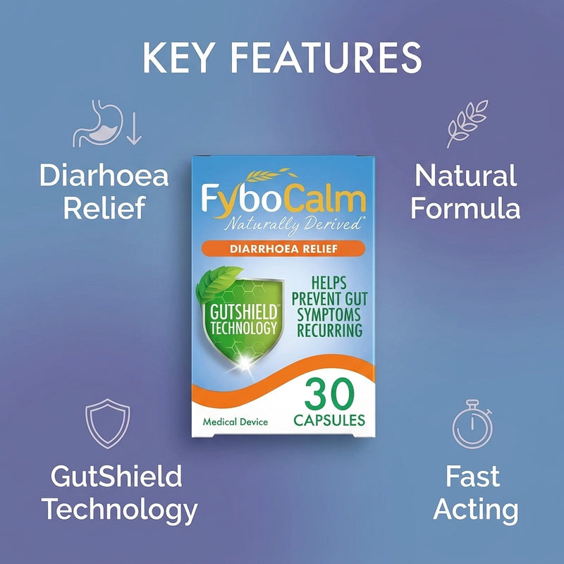 Fybocalm Diarrhoea Relief Capsules 30caps