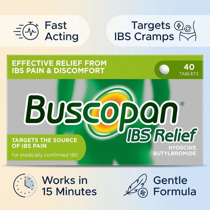 Buscopan IBS Relief Hyoscine Butylbromide 40Tabs