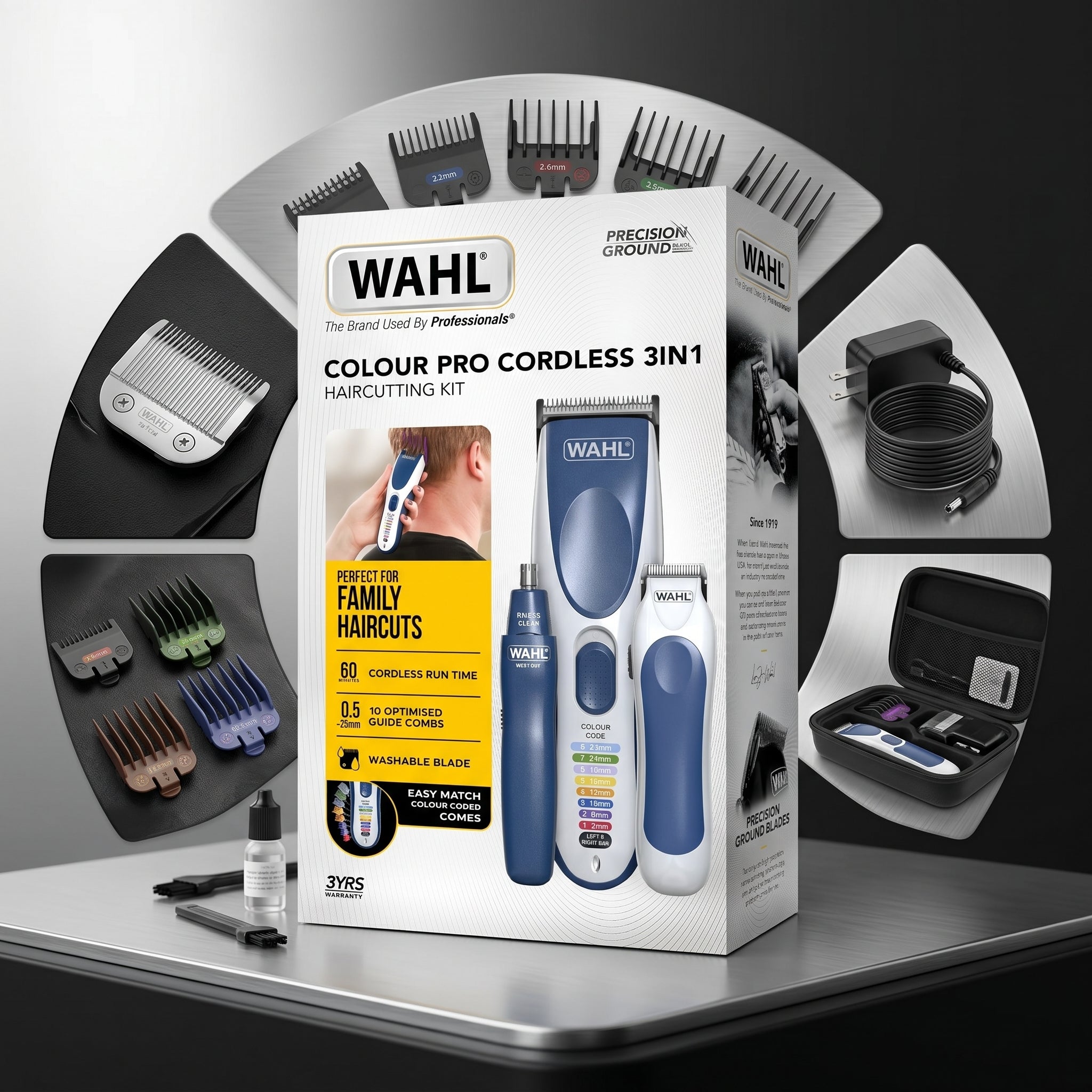 Wahl Colour Pro Cordless 3in1, Haircutting Kit