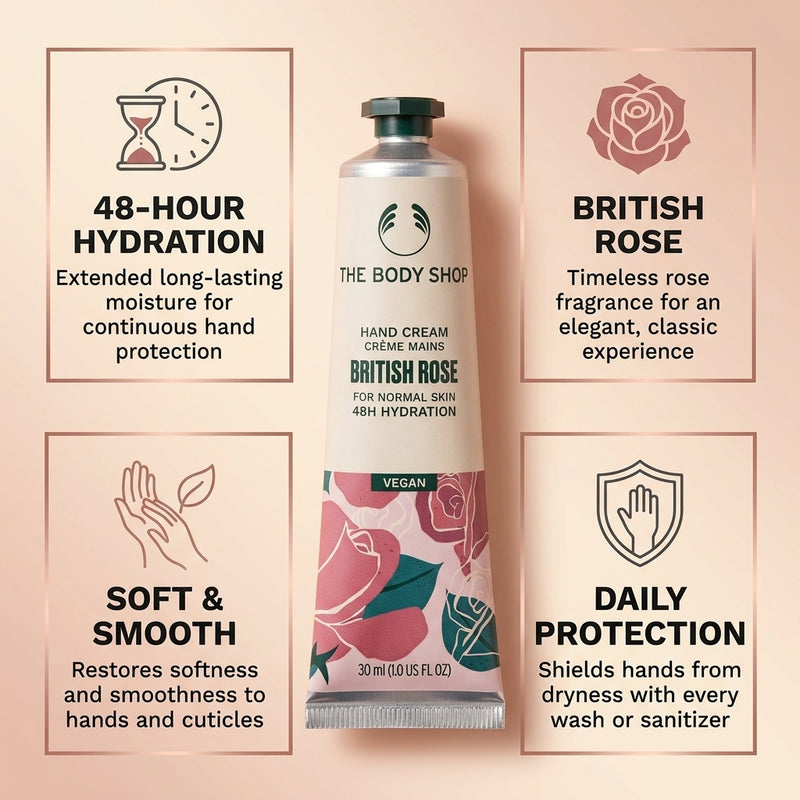 The Body Shop Hand Cream British Rose 30ml