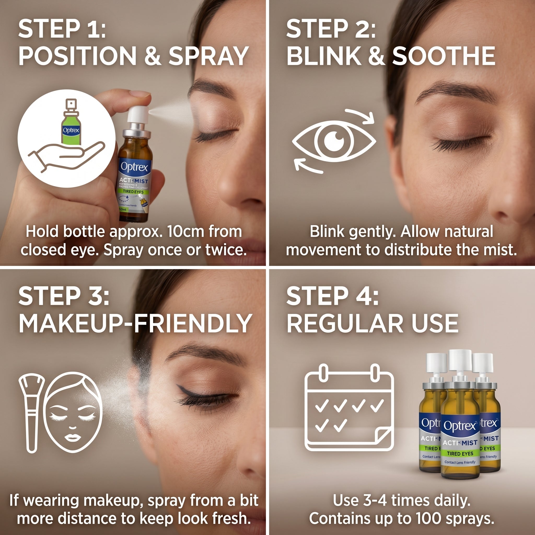 Optrex ActiMist Double Action Tired and Strained Eyes Spray 10ml