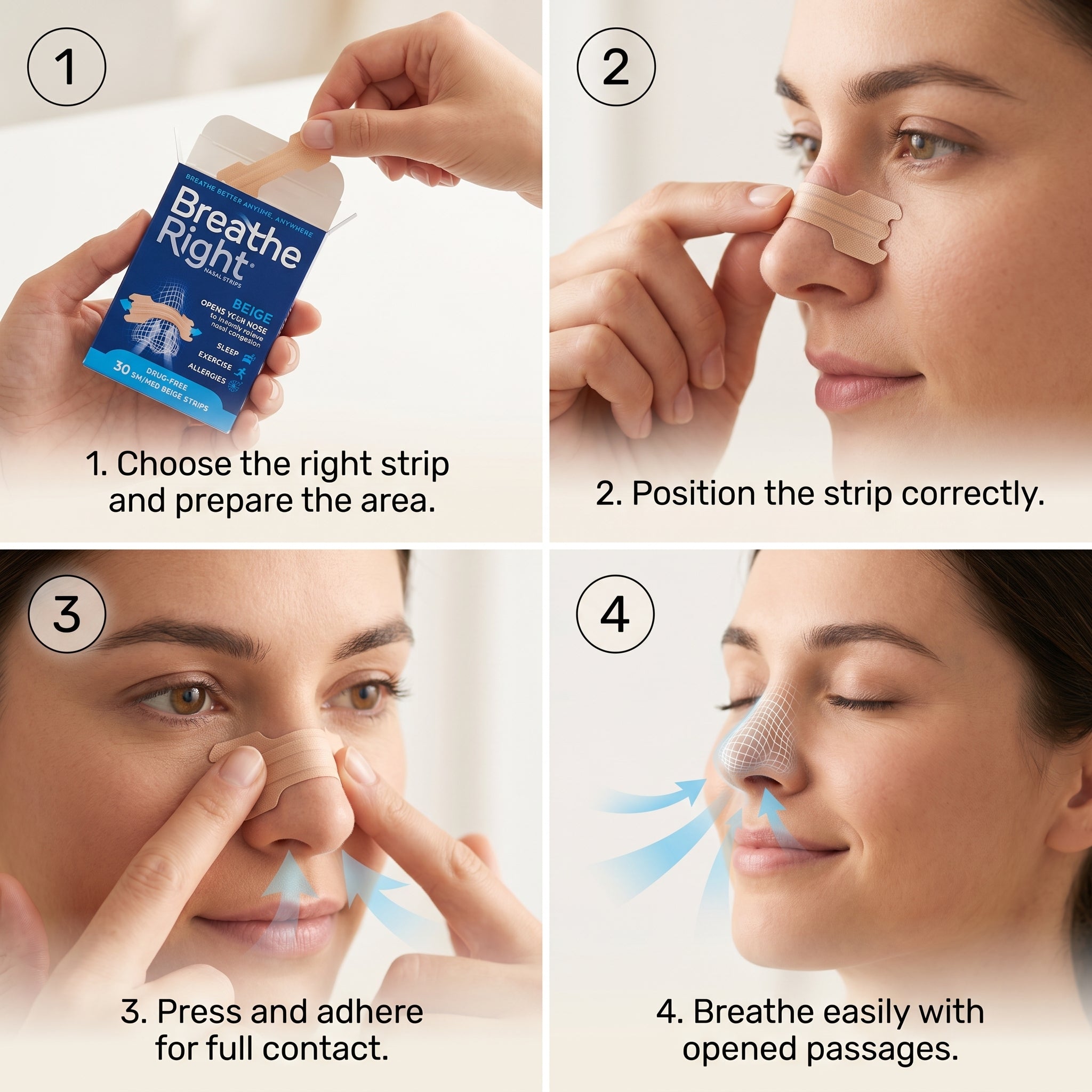 Breathe Right Nasal Strips Original Small/Medium 30 Strips