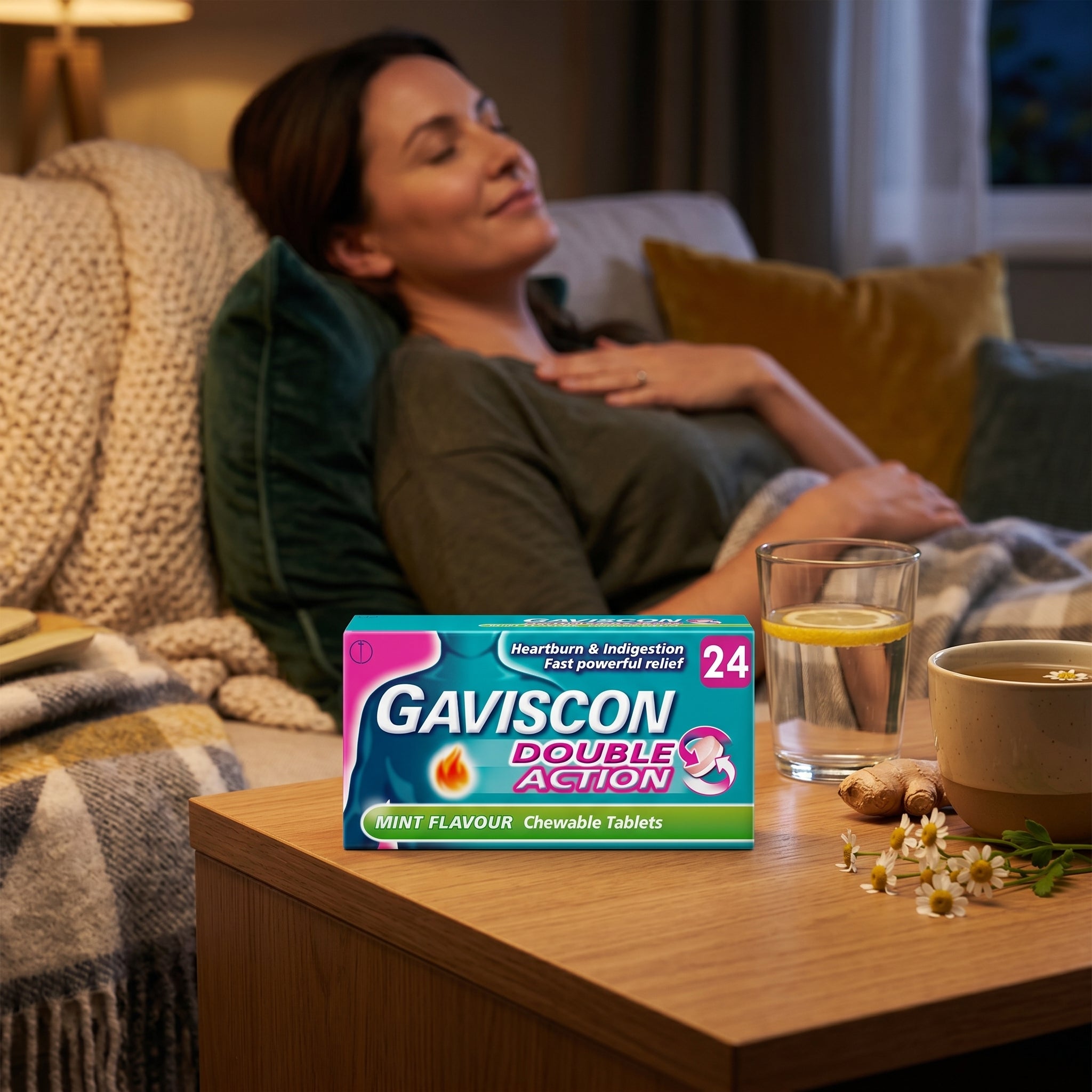 Gaviscon Double Action Mint Flavour 24 Chewable Tablets