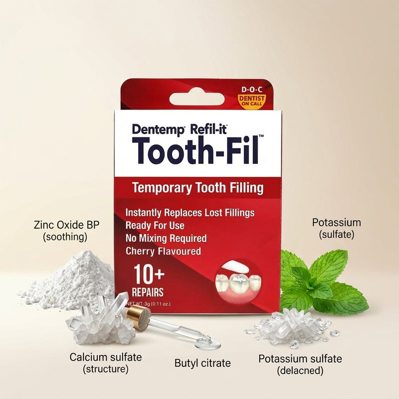 Dentemp Refil-it Tooth-fil Temporary Tooth Filling 10+ Repairs 3g