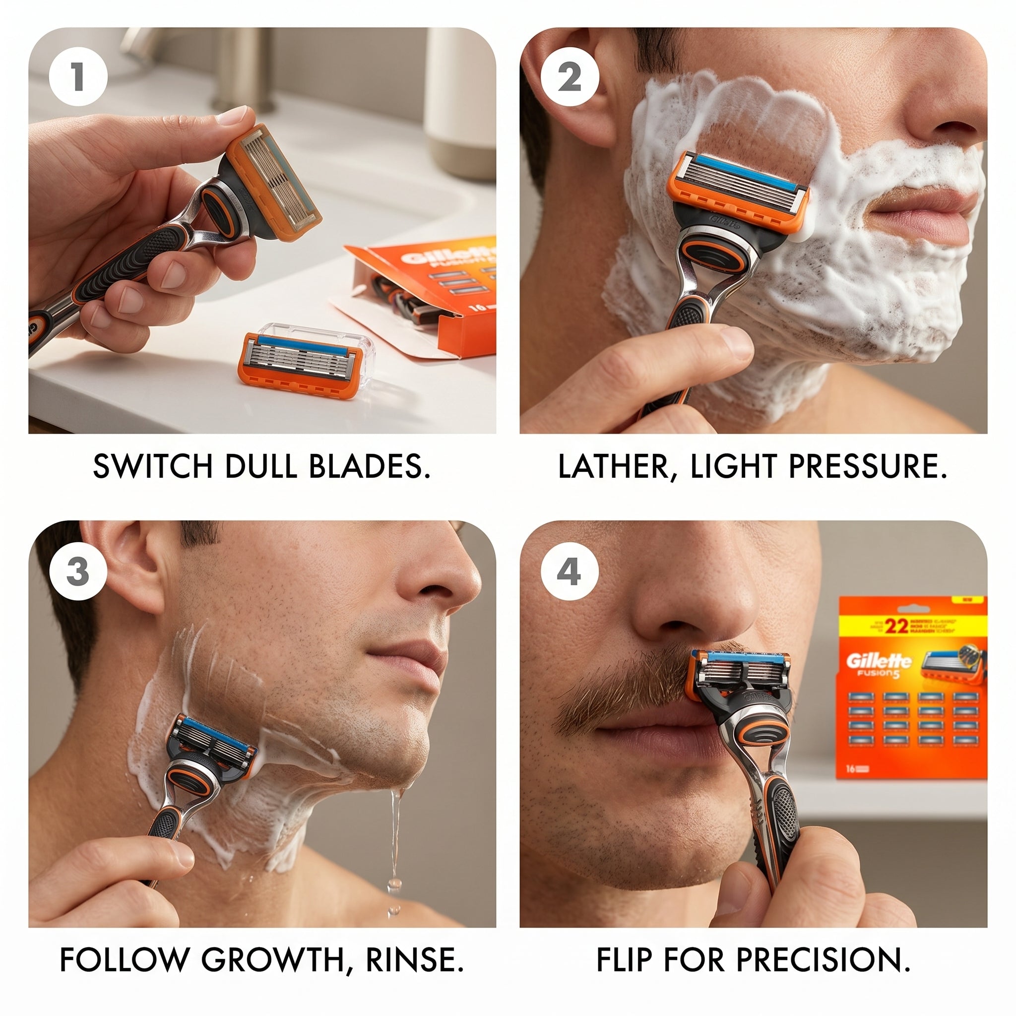 Gillette Fusion5 Razor Refills & Precision Trimmer 16 Blades