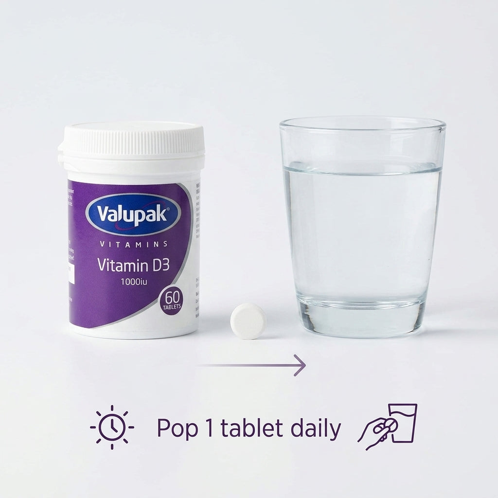Valupak Vitamin D3 1000iu Tablets 60tabs
