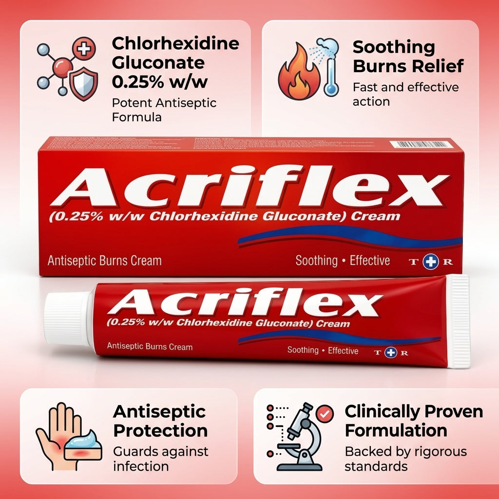 Acriflex Antiseptic Burns Cream 30g