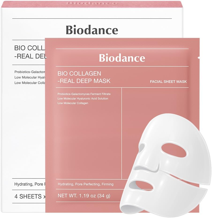 BIODANCE Bio-Collagen Real Deep Mask, Hydrogel Mask, Pore Minimizing, Elasticity Improvement, Korean Skincare | 1.19oz(34g