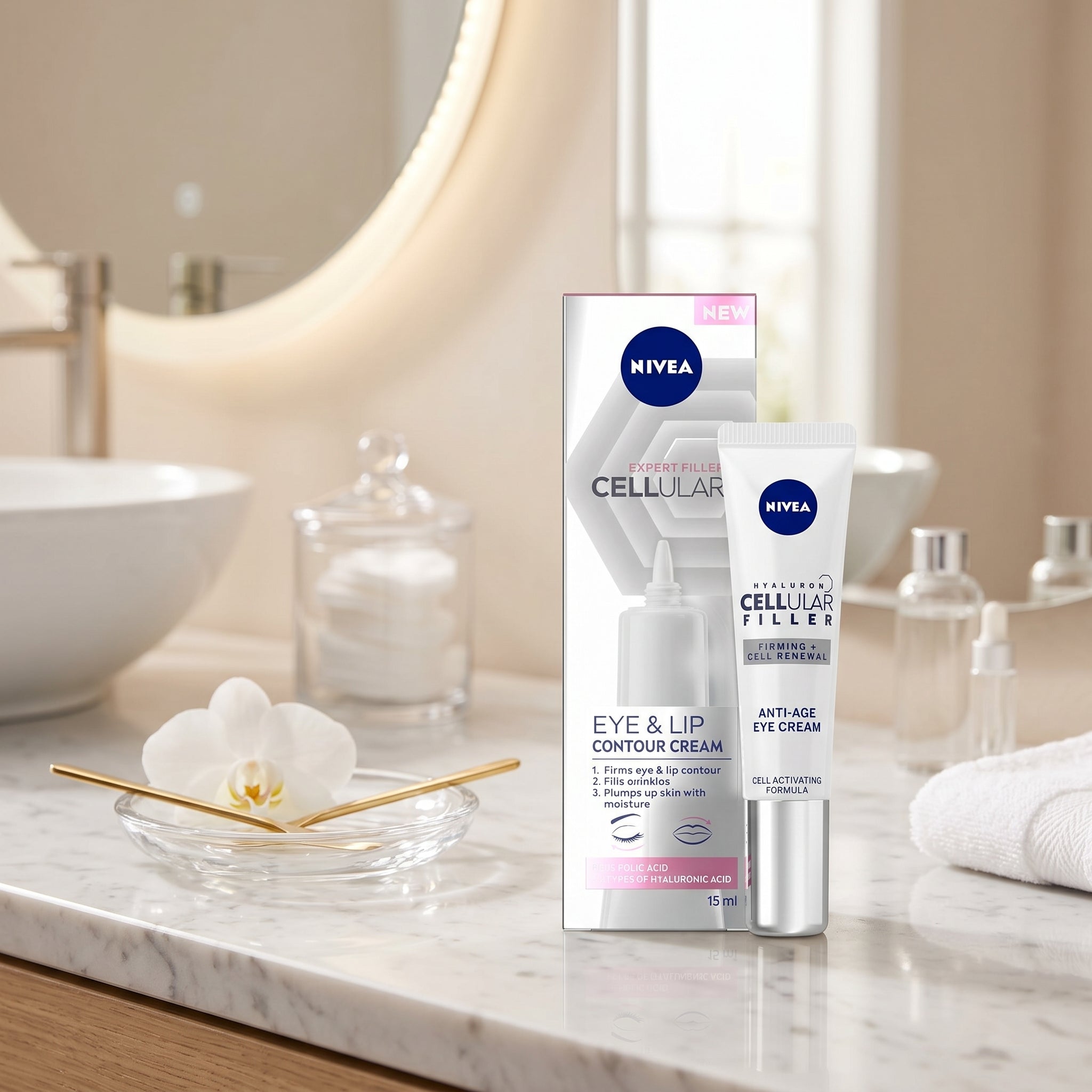 Nivea Expert Filler Cellular Eye & Lip Contour Cream 15ml