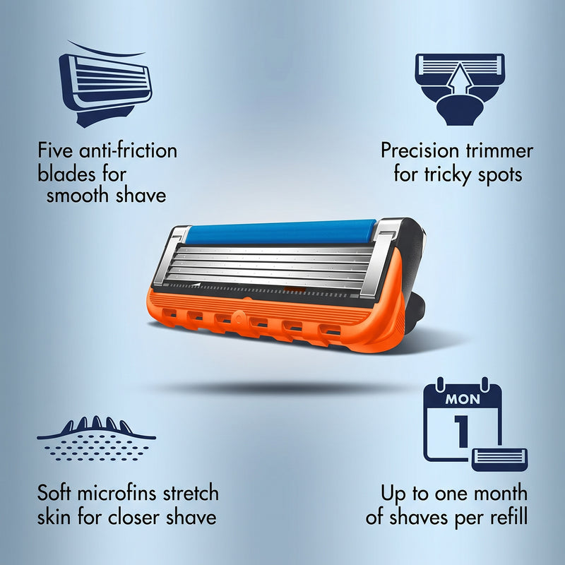 Gillette Fusion5 Razor Refills & Precision Trimmer 16 Blades